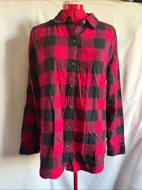 Amazon Essentials Red and Black Buffalo Plaid Button-Down Shirt